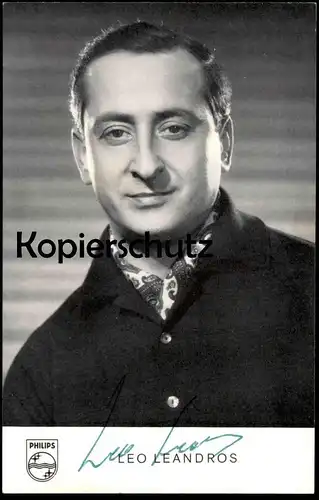 ORIGINAL AUTOGRAMM KARTE LEO LEANDROS MUSIKER BAMBUS-BAMBINA KÜNSTLERKARTE musician autograph Autogrammkarte autographe