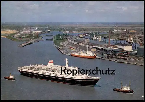 ÄLTERE POSTKARTE BREMERHAVEN SCHIFF MS ALEXANDR PUSHKIN BALTIC STEAM SHIP COMP. HAFEN harbour port Dampfer postcard cpa