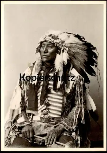 ÄLTERE POSTKARTE INDIANER HOLLOW HORN BEAR MATO HE HLOGECO SIOUX CHIEF INDIAN INDIO postcard cpa Ansichtskarte AK