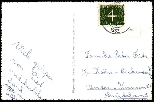 ALTE POSTKARTE MEERSSEN MARKT MANUFACTUREN HOTEL MODERN DE LEEL BIEREN OPEL Niederlande Limburg Nederland postcard