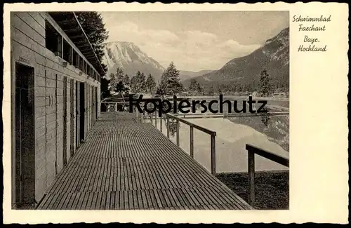 ALTE POSTKARTE FARCHANT SCHWIMMBAD BAYRISCHES HOCHLAND Bad bath swimming pool Ansichtskarte AK postcard cpa
