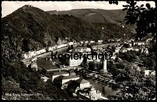 ÄLTERE POSTKARTE BAD EMS LAHNAUFWÄRTS PANORAMA LAHN AK Ansichtskarte postcard cpa
