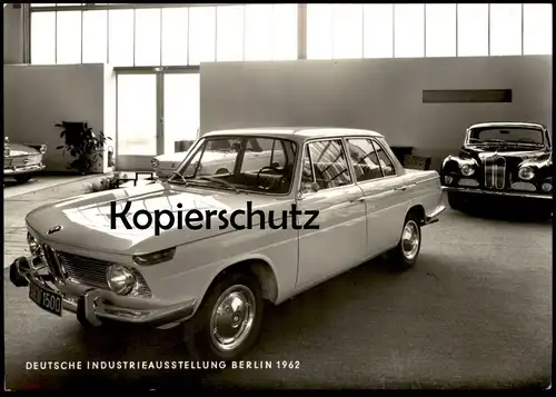 ÄLTERE POSTKARTE BERLIN DEUTSCHE INDUSTRIEAUSSTELLUNG 1962 DREI BMW EIN OPEL PKW Autos Auto car cars cpa postcard AK
