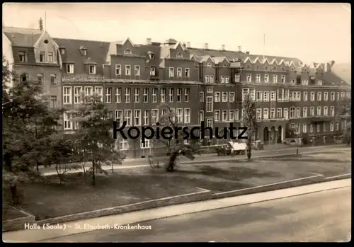 ÄLTERE POSTKARTE HALLE SAALE ST. ELISABETH KRANKENHAUS Hospital Ansichtskarte postcard cpa AK