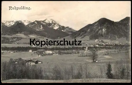 ALTE POSTKARTE RUHPOLDING PANORAMA 1908 Gesamtansicht Totalansicht Ansichtskarte cpa postcard