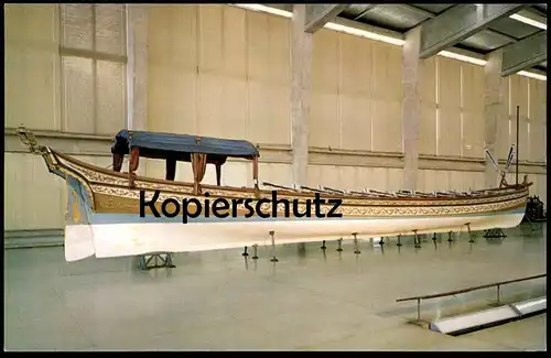 ÄLTERE POSTKARTE LISBOA MUSEO DE MARINHA GALEOTA PEQUENA SECULO XVIII Galeere galley Lissabon Lisbonne Lisbon Portugal