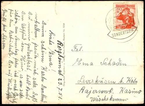 ALTE POSTKARTE KLEINWALSERTAL HIRSCHEGG MIT WIDDERSTEIN PHOTO KESSLER Stempel Sondertarif Ansichtskarte AK cpa postcard