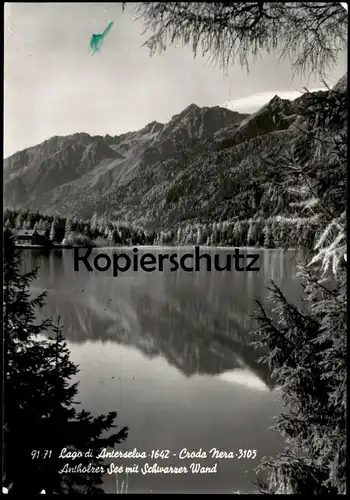 ÄLTERE POSTKARTE LAGO DI ANTERSELVA CRODA NERA ANTHOZER SEE SCHWARZE WAND Rasen-Antholz Südtirol Ansichtskarte postcard