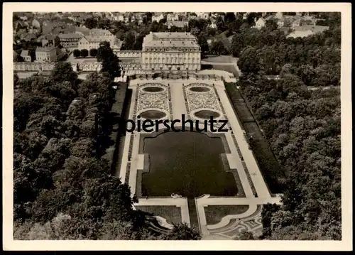 ALTE POSTKARTE BRÜHL SCHLOSS AUGUSTUSBURG SPRINGBRUNNEN PARK LUFTBILD castle chateau postcard AK Ansichtskarte
