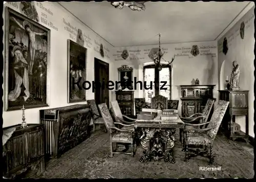 ÄLTERE POSTKARTE SCHLOSS LIEBIEG RITTERSAAL KOBERN-GONDORF JESUS Burg Liebig chateau castle Gemeinde Rhein-Mosel AK cpa