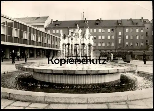ÄLTERE POSTKARTE COTTBUS SPRINGBRUNNEN UND VOLKSBUCHHANDLUNG JENNY MARX CHOSEBUZ Ansichtskarte AK cpa postcard