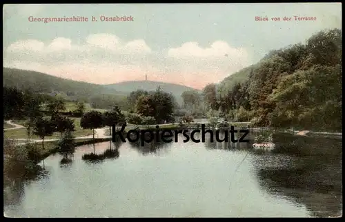 ALTE POSTKARTE GEORGSMARIENHÜTTE BLICK VON DER TERRASSE PANORAMA Ansichtskarte AK cpa postcard