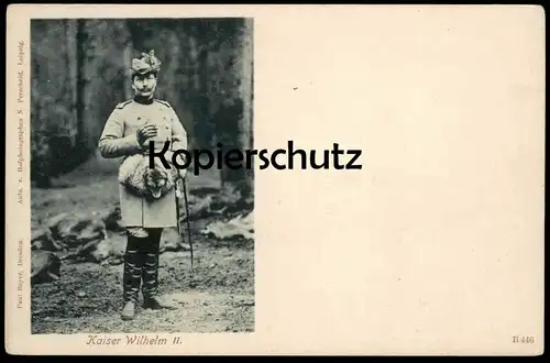 ALTE POSTKARTE KAISER WILHELM II. JAGD STECKE FUCHS FUCHSJAGD fox hunting chasseur chasse AK Ansichtskarte cpa postcard