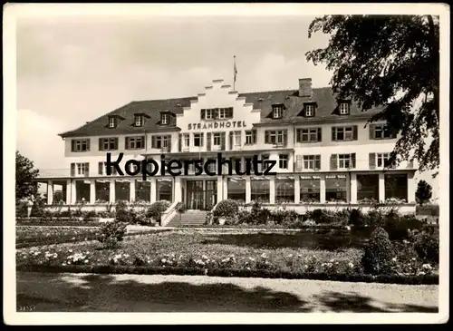 ALTE POSTKARTE REICHENAU IM BODENSEE HOTEL STRANDHOTEL LÖCHNERHAUS SEETERRASSE EIGENES STRANDBAD Ansichtskarte AK cpa