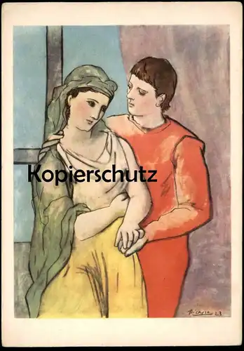 ÄLTERE KÜNSTLER KARTE PABLO PICASSO LES AMANTS THE LOVERS THE ART INSTITUTE OF CHICAGO cpa postcard Ansichtskarte AK