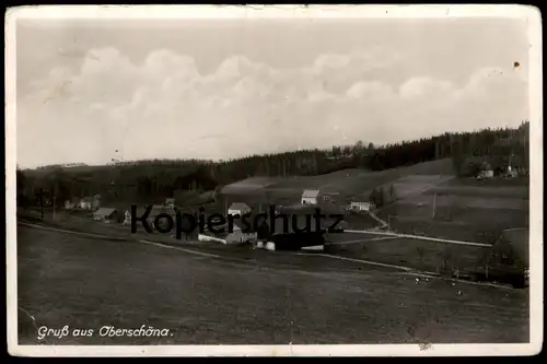 ALTE POSTKARTE GRUSS AUS OBERSCHÖNA PANORAMA TOTALANSICHT SACHSEN 1937 Ansichtskarte AK postcard cpa