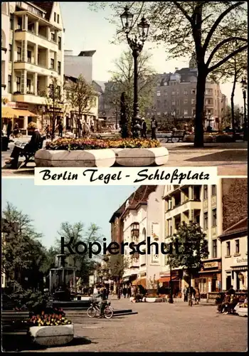 ÄLTERE POSTKARTE BERLIN TEGEL SCHLOSSPLATZ SPORTHAUS EDDI DORFKRUG AK Ansichtskarte cpa postcard