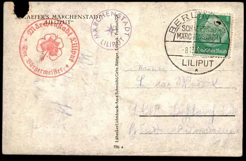 ALTE POSTKARTE SCHÄFERS MÄRCHENSTADT LILIPUT BERLIN PONY Liliputaner Circus Zirkus Cirque Lilliputian Midget cpa AK