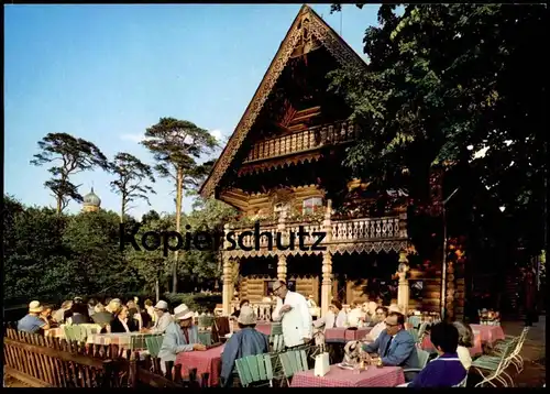 ÄLTERE POSTKARTE BERLIN WANNSEE GASTSTÄTTE BLOCKHAUS NIKOLSKOE NICKELBRILLE OBER KELLNER OBERKELLNER HÜTE HUT AK cpa