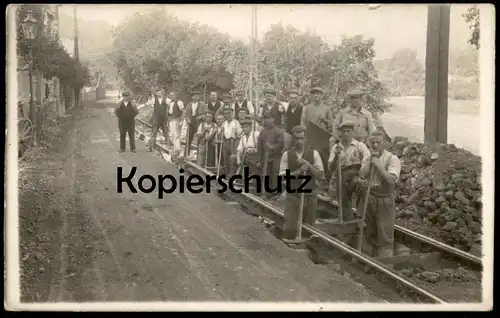 ALTE FOTO POSTKARTE EISENBAHNBAU BAU TRASSE EISENBAHN VERMUTLICH HÖLLENTALBAHN SCHWARZWALD HIRSCHSPRUNG ? cpa photo AK