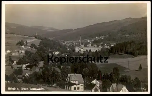 ALTE POSTKARTE BLICK NACH OBER-TANNWALD PANORAMA HORNY TANVALD bei Morchenstern Isergebirge Sudeten Czech postcard cpa