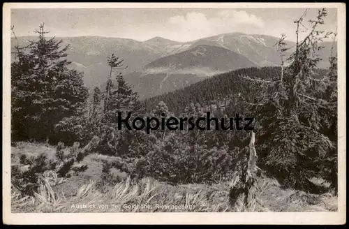 ALTE POSTKARTE RIESENGEBIRGE AUSBLICK VON DER GOLDHÖHE 1944 PANORAMA Krkonose Ansichtskarte AK cpa postcard