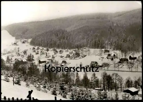 ÄLTERE POSTKARTE HOLZHAU KREIS BRAND ERBISDORF PANORAMA IM WINTER SCHNEE RECHENBERG-BIENENMÜHLE ERZGEBIRGE SACHSEN AK