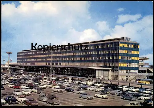 ÄLTERE POSTKARTE AEROPORT DE PARIS ORLY LA FACADE NORD DE L'AEROGARE ET PARKING Autos voitures Citroen Renault car cpa