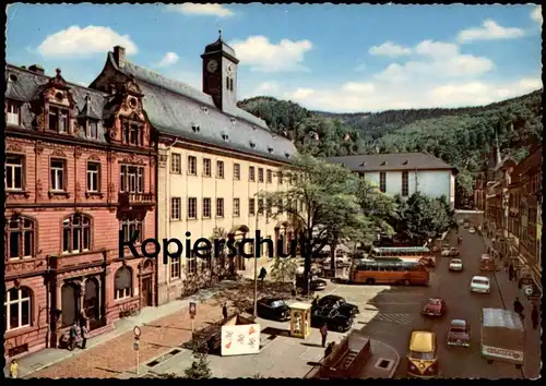 ÄLTERE POSTKARTE HEIDELBERG ALTE UND NEUE UNIVERSITÄT AUTOS KARMANN GHIA ? VW BULLI LKW HOFMANN TELEFONZELLE TAXI AK cpa