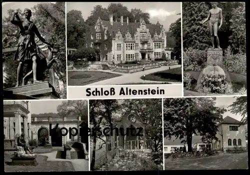 ÄLTERE POSTKARTE SCHLOSS ALTENSTEIN IM WIEDERAUFBAU HANDWERKER-ERHOLUNGHEIM BAD LIEBENSTEIN Thüringen AK Ansichtskarte