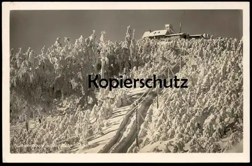 ALTE POSTKARTE HOCHSTEINBAUDE MIT RODELBAHN IM ISERGEBIRGE Szklarska Poreba Königshain Baude Schlesien cpa postcard AK