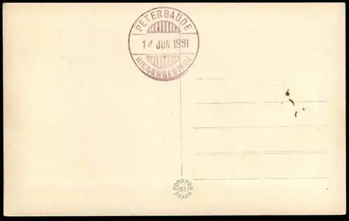 ALTE POSTKARTE PETERBAUDE PETROVKA RIESENGEBIRGE KRKONOSE 1931 BÖHMEN Petrova bouda cpa postcard AK