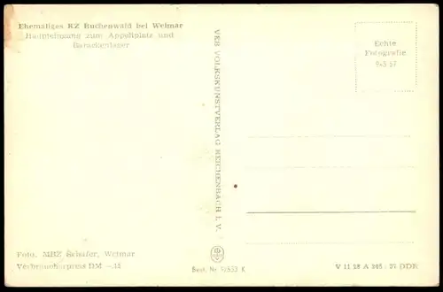 ALTE POSTKARTE LAGER BUCHENWALD BEI WEIMAR HAUPTEINGANG EHEMALIGES KONZENTRATIONSLAGER Concentration Camp KZ cpa