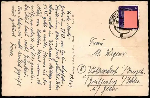 ALTE POSTKARTE FORST LAUSITZ ROSENGARTEN 1944 GARTEN Park parc Ansichtskarte AK postcard AK