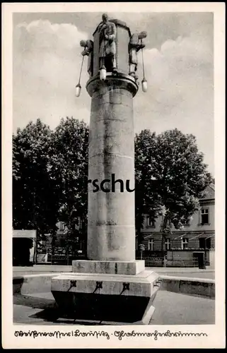 ALTE POSTKARTE WEISSWASSER LAUSITZ GLASMACHERBRUNNEN BRUNNEN fountain fontaine Ansichtskarte AK postcard AK
