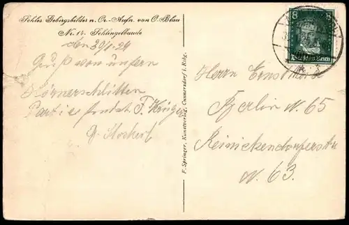 ALTE POSTKARTE RIESENGEBIRGE SCHLINGELBAUDE PRINZ-HEINRICH-BAUDE KRUMMHÜBEL Karpacz Karkonosze Krkonose O. Blau postcard