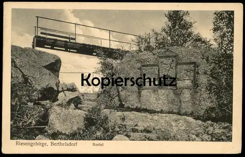 ALTE POSTKARTE BERTHELSDORF IM RIESENGEBIRGE BASTEI Uniemysl Lubawka Schlesien Karkonosze Polen Poland Polska postcard