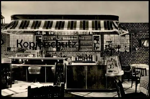 ÄLTERE POSTKARTE NIEBLUM AUF FÖHR PASSAT-CAFÉ BAR THEKE HANNCHEN UND HANS ZUMPE Ansichtskarte AK cpa postcard
