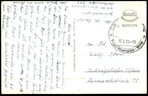 ALTE POSTKARTE GIMMELDINGEN AN DER WEINSTRASSE PARNORAMA TOTALANSICHT Ansichtskarte cpa postcard AK