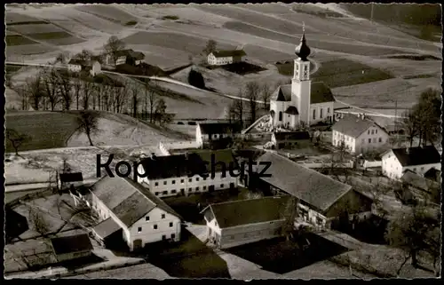 ÄLTERE POSTKARTE NIEDERTAUFKIRCHEN BEI NEUMARKT ST. VEIT PANORAMA TOTALANSICHT BAYERN Ansichtskarte AK postcard cpa