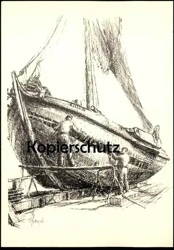 ÄLTERE POSTKARTE ZUIDERZEEMUSEUM ENKHUIZEN SEGELSCHIFF DE MAL VOOR EEN NIEUWE HUIDGANG WORDT AFGENOMEN Schiff ship cpa