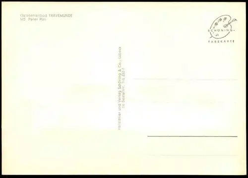 ÄLTERE POSTKARTE MS PETER PAN TT LINIE TRAVEMÜNDE & TRELLEBORG AUTOFÄHRE Schiff Motorschiff ship bateau postcard cpa AK
