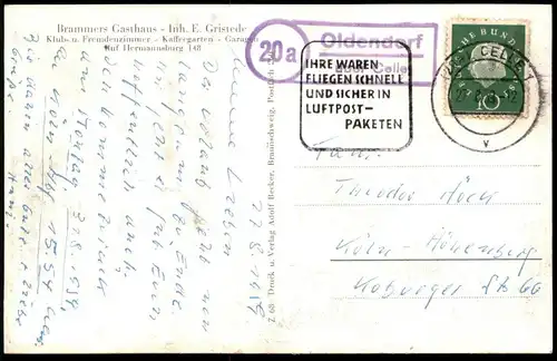 ALTE POSTKARTE OLDENDORF ÜBER CELLE BRAMMERS GASTHAUS AN DER OERTZE SPEICHER EHRENMAL SÜDHEIDE Ansichtskarte postcard