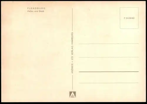 ÄLTERE POSTKARTE FLENSBURG HAFEN UND STADT SCHIFF KUTTER FISCHERBOOT fishing ship bateau Ansichtskarte AK postcard cpa