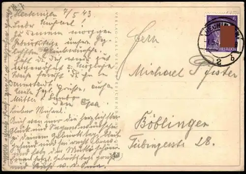 ALTE POSTKARTE JUNGE SPIELZEUG AN DER WAND BILD ROTKÄPPCHEN Le petit chaperon rouge little Red Riding Hood girl postcard