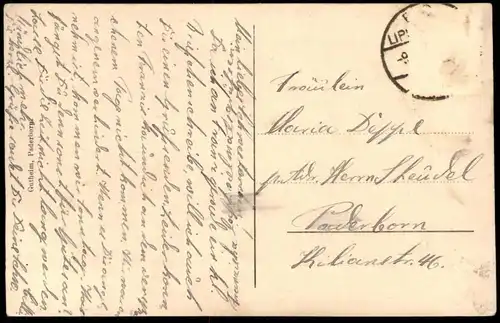 ALTE POSTKARTE BAD LIPPSPRINGE PENSION FLETCHER MARTINSTRASSE 3 - 5 Ansichtskarte AK cpa postcard