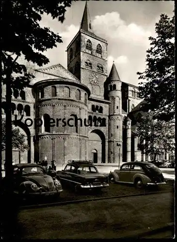 ÄLTERE POSTKARTE TRIER AN DER MOSEL DOM VW KÄFER VOLKSWAGEN SONDERSTEMPEL HEILIGER ROCK WALLFAHRT cpa postcard AK