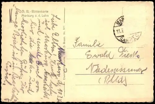 ALTE POSTKARTE MARBURG AN DER LAHN AM BERING-BRUNNEN Behring AK Ansichtskarte cpa postcard