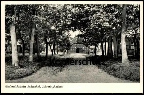 ALTE POSTKARTE SCHWERINGHAUSEN NIEDERSÄCHSISCHER BAUERNHOF ALLEE BAUERNHAUS EHRENBURG SCHWAFÖRDEN AK cpa postcard