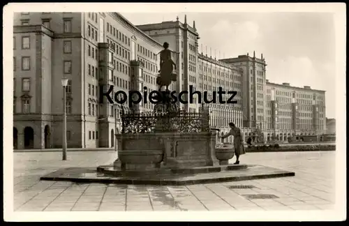 ALTE POSTKARTE MESSESTADT LEIPZIG WOHNUNGSNEUBAUTEN AM ROSSPLATZ MIT MÄGDEBRUNNEN BLITZ-VERLAG Ansichtskarte AK postcard